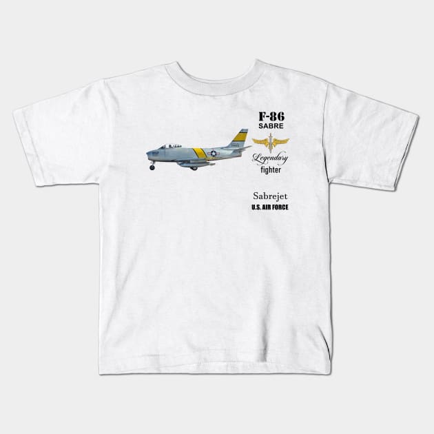 F-86 Sabre Kids T-Shirt by sibosssr